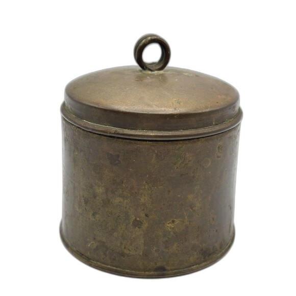 Vintage Brass Humidor Or Match Safe. Heco A Mano Chile Which Means Handmade - Picture 5 of 14